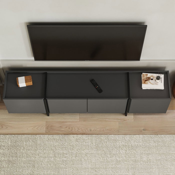 Nordure Soporte para TV Antracita y Negro